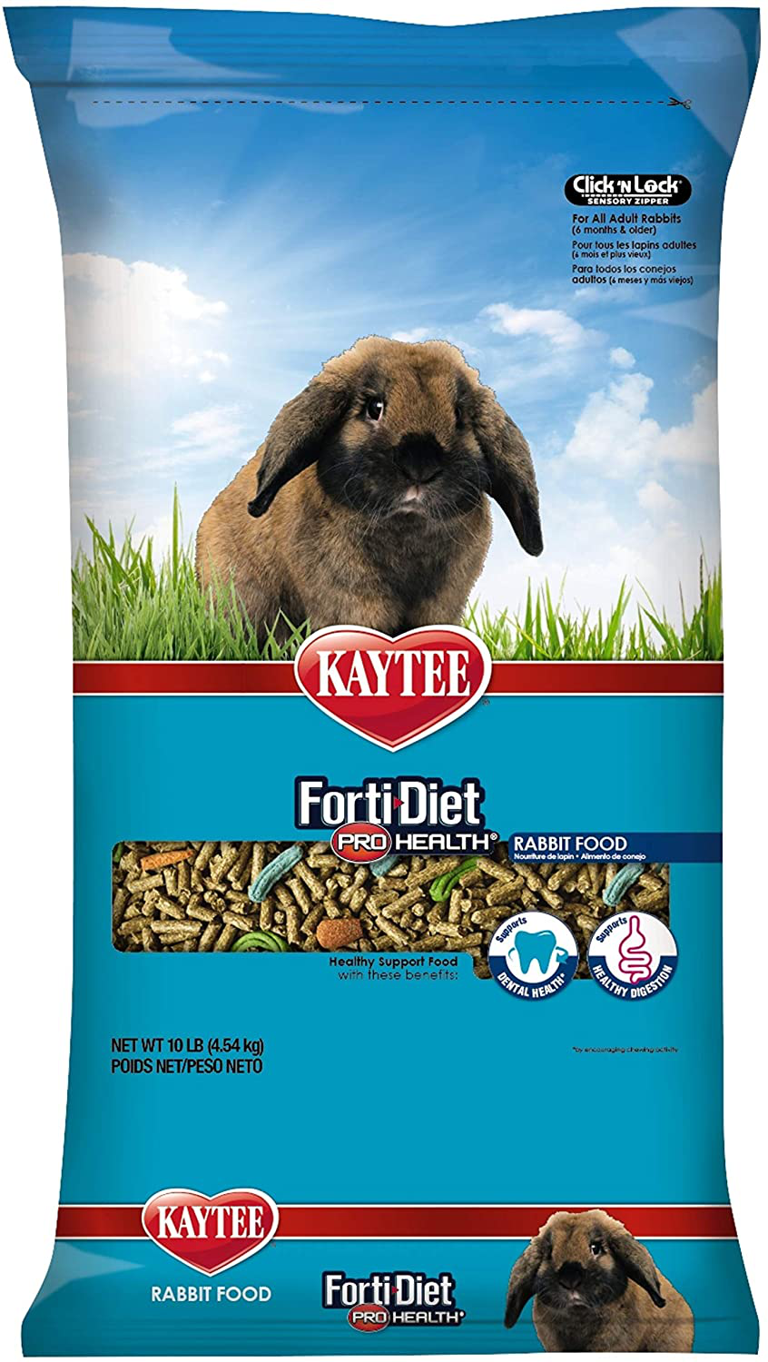 Kaytee Forti Diet Pro Health Rabbit Food for Adult Rabbit, 10-Pound