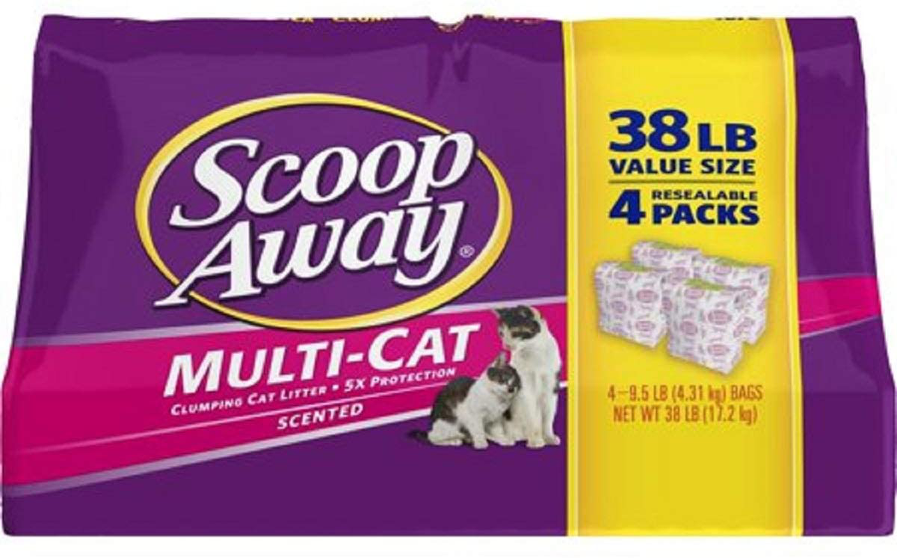Scoop Away Multi-Cat, Scented Cat Litter, 25 Pound Carton