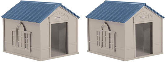 Suncast DH350 Deluxe Weatherproof Snap Together Resin Large Dog House (2 Pack) Animals & Pet Supplies > Pet Supplies > Dog Supplies > Dog Houses Suncast   