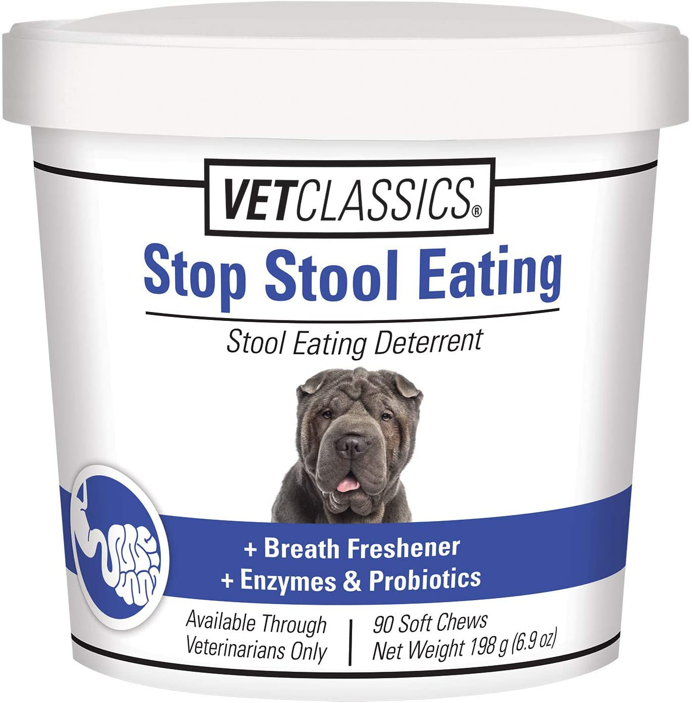 Vet Classics Stop Stool Eating Pet Health Supplement for Dogs – Dog Breath Freshener – Stops Dogs from Eating Stool – Enzymes, Probiotics Animals & Pet Supplies > Pet Supplies > Small Animal Supplies > Small Animal Treats Vet Classics 90 Soft Chews  