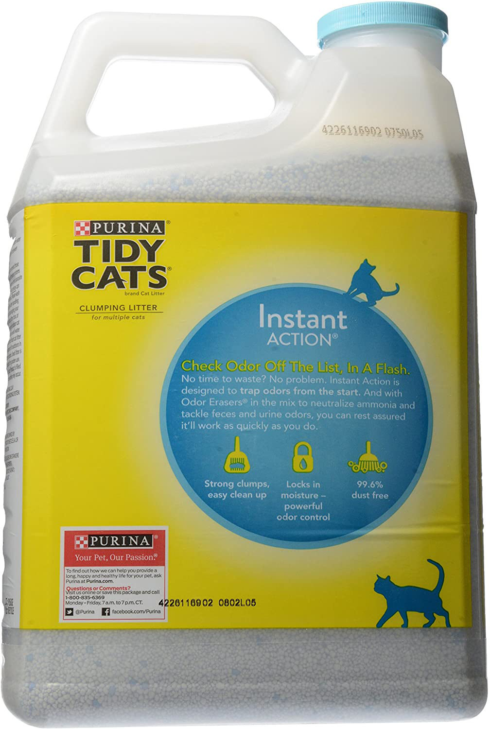 Tidy Cats Scoop Cat Box Filler Instant Action, Immediate Odor Control, Formulated for Multiple Cats, 20 Lb Animals & Pet Supplies > Pet Supplies > Cat Supplies > Cat Litter Tidy Cat   