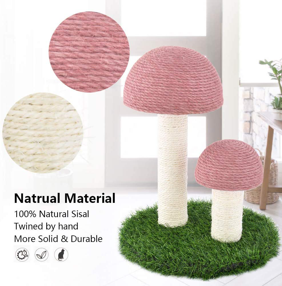 Suvuo Cat Scratching Post, Mushroom Scratching Post for Kittens & Cat, Natural Sisal Cat Scratchers for Indoor Cats Animals & Pet Supplies > Pet Supplies > Cat Supplies > Cat Furniture Suvuo   