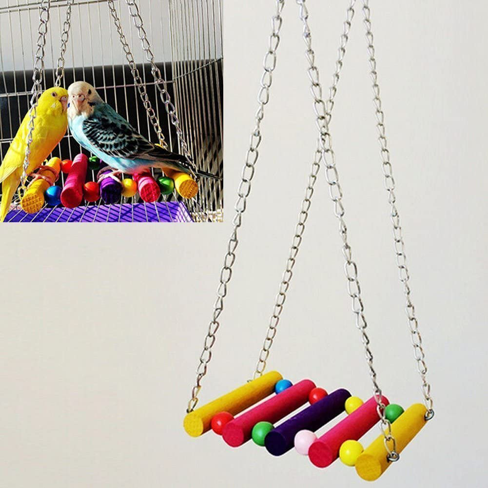 Vktech Pet Bird Parrot Parakeet Budgie Cockatiel Cage Hammock Swing Toy Hanging Toy Animals & Pet Supplies > Pet Supplies > Bird Supplies > Bird Toys Vktech   