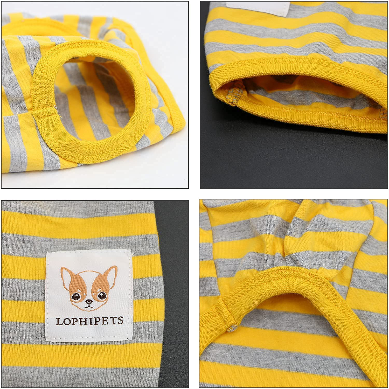 LOPHIPETS 100% Cotton Striped Dog Shirts for Puppy Small Dogs Chihuahu –  KOL PET