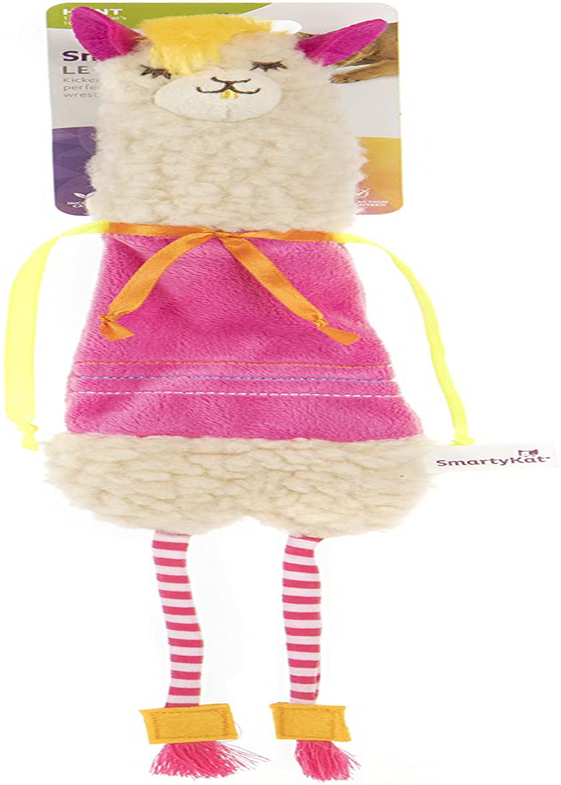 Smartykat Leggy Llama Kicker Soft Plush Crinkle & Catnip Cat Toys