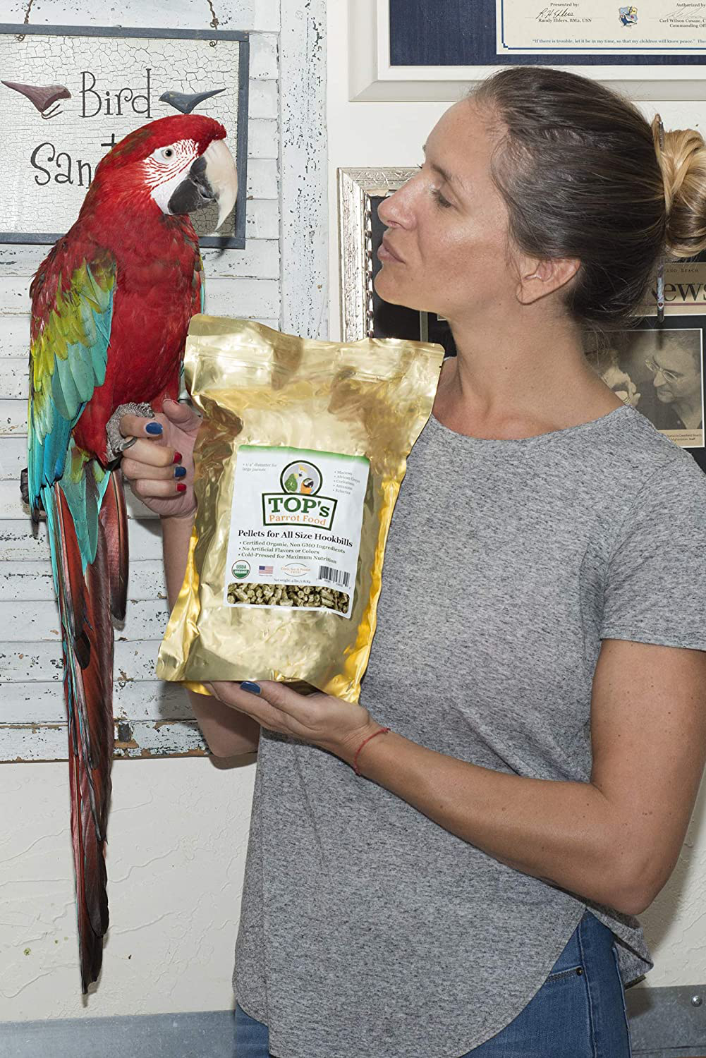 Top'S Parrot Food Pellets Hookbills, Small, Medium and Large Parrots - Non-Gmo, Peanut Soy & Corn Free, USDA Organic Certified Animals & Pet Supplies > Pet Supplies > Reptile & Amphibian Supplies > Reptile & Amphibian Food TOP's Parrot Food   
