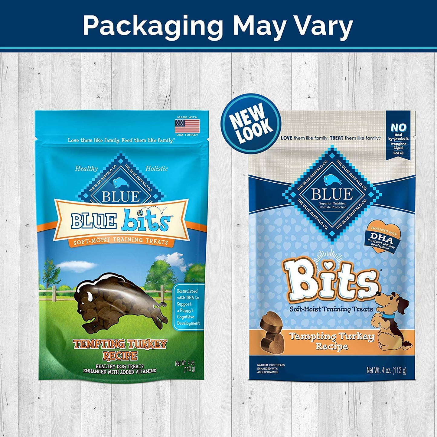 Blue Pack of 4 Buffalo Treats Bits Dog Treats Pouches, 4 Flavors (Savory Salmon, Tasty Chicken, Tender Beef and Tempting Turkey), 4 Oz., Blue Animals & Pet Supplies > Pet Supplies > Dog Supplies > Dog Treats Blue   