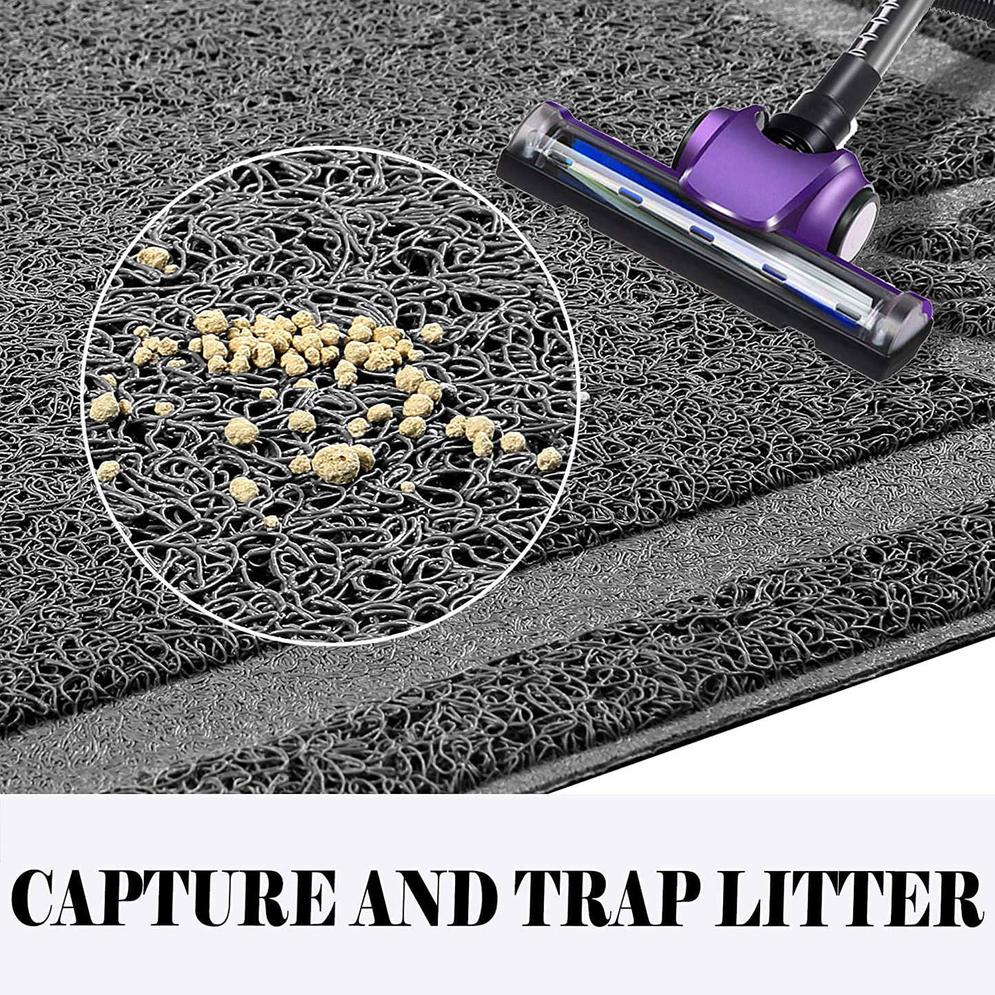 UPSKY Large Cat Litter Mat Trapper 35.5"×23.5" Traps Litter from Box and Paws Scatter Control for Litter Box Soft on Sensitive Kitty Paws Easy to Clean Durable Animals & Pet Supplies > Pet Supplies > Cat Supplies > Cat Litter Box Mats UPSKY   