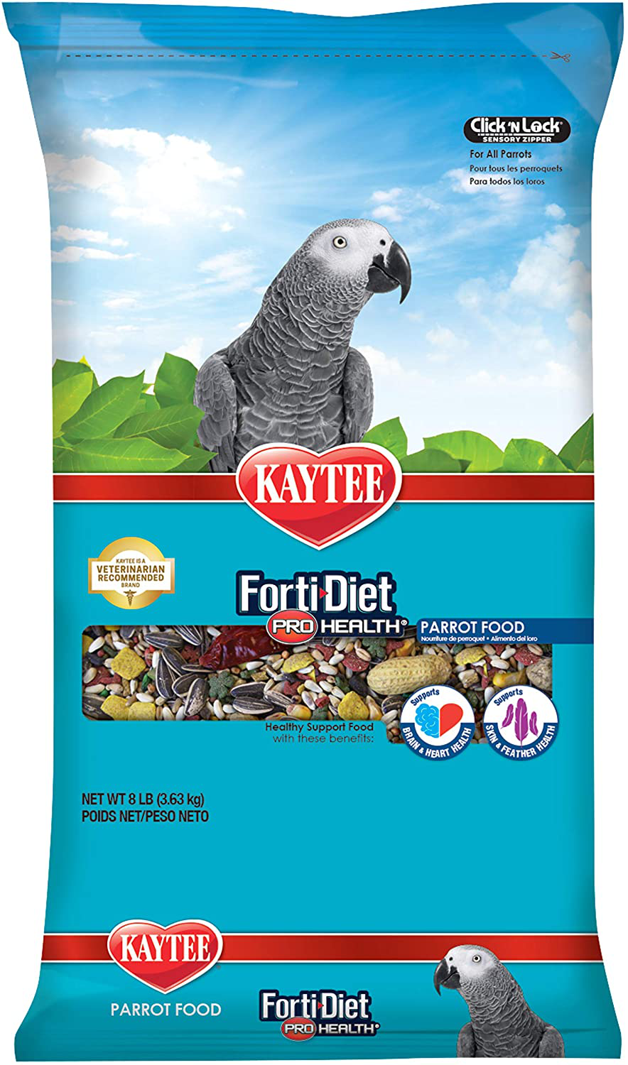 Kaytee Forti-Diet Pro Health Parrot Food Animals & Pet Supplies > Pet Supplies > Bird Supplies > Bird Treats Kaytee 8 Pound (Pack of 1)  