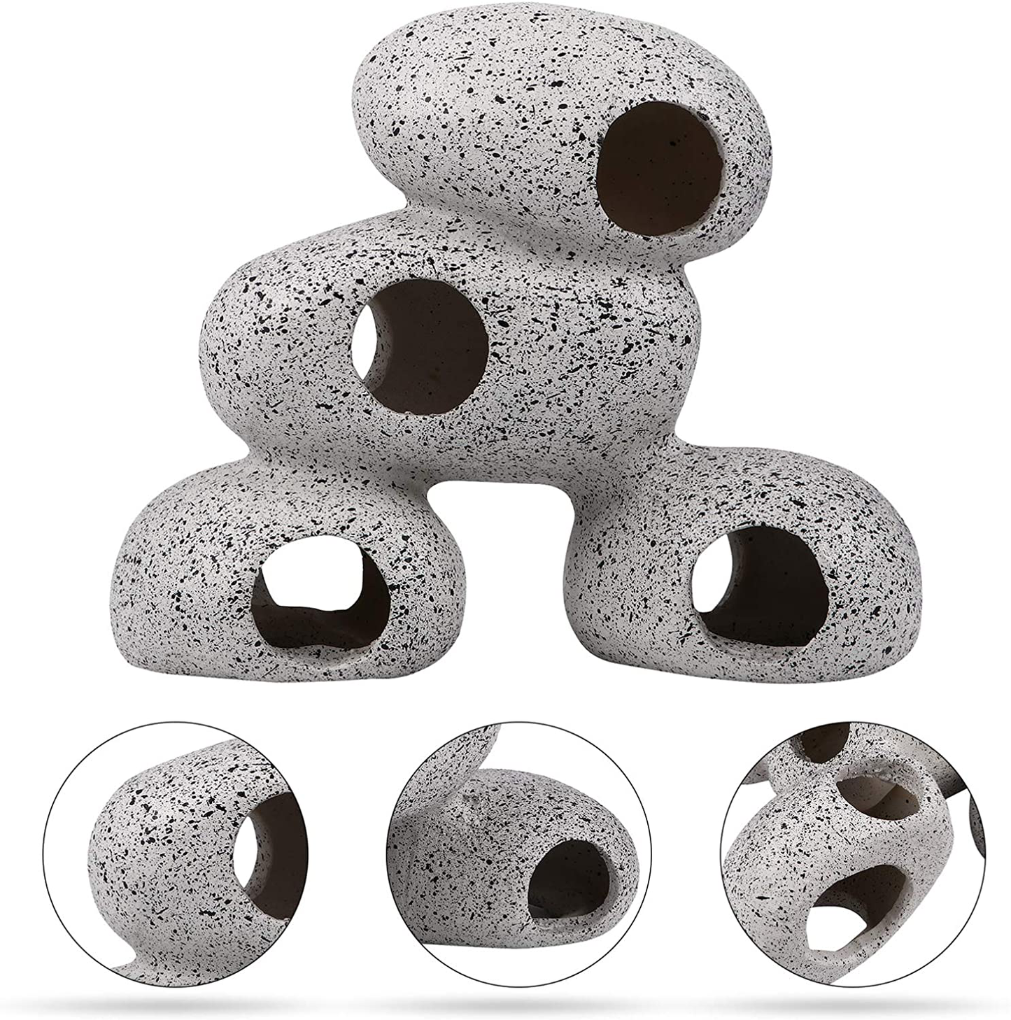 Balacoo Aquarium Stone Cave Small Fish Hideout Cave Resin Rock Hideaway Fish Tank Breeding House Fish Tank Layout Decor for Fish Tank Aquarium Landscape Decor Animals & Pet Supplies > Pet Supplies > Fish Supplies > Aquarium Decor balacoo   