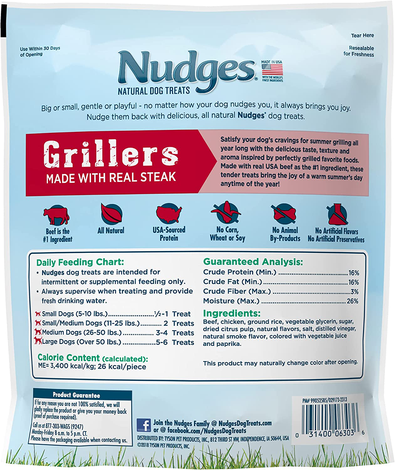 Nudges Natural Dog Treats Grillers Made with Real Steak Animals & Pet Supplies > Pet Supplies > Small Animal Supplies > Small Animal Treats Nudges   