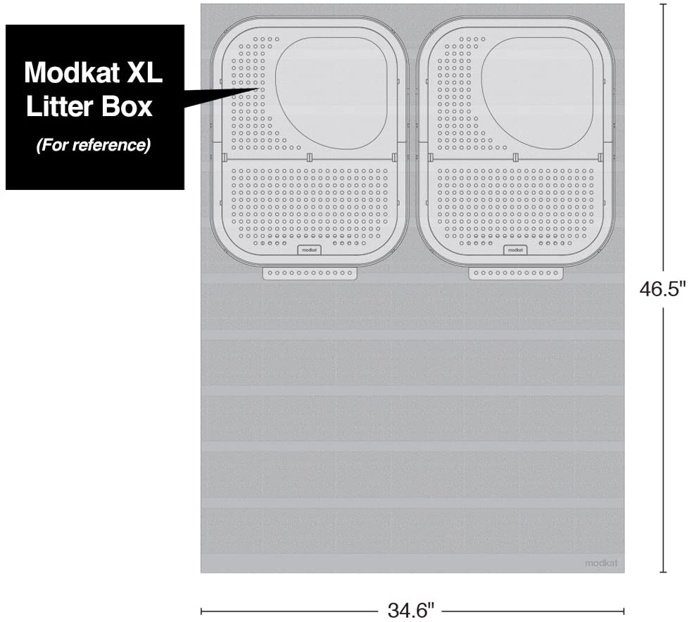 Modkat Litter Mat - Large and XL Sizes, Traps Litter, Modern Design, Soft on Paws, Phthalate Free