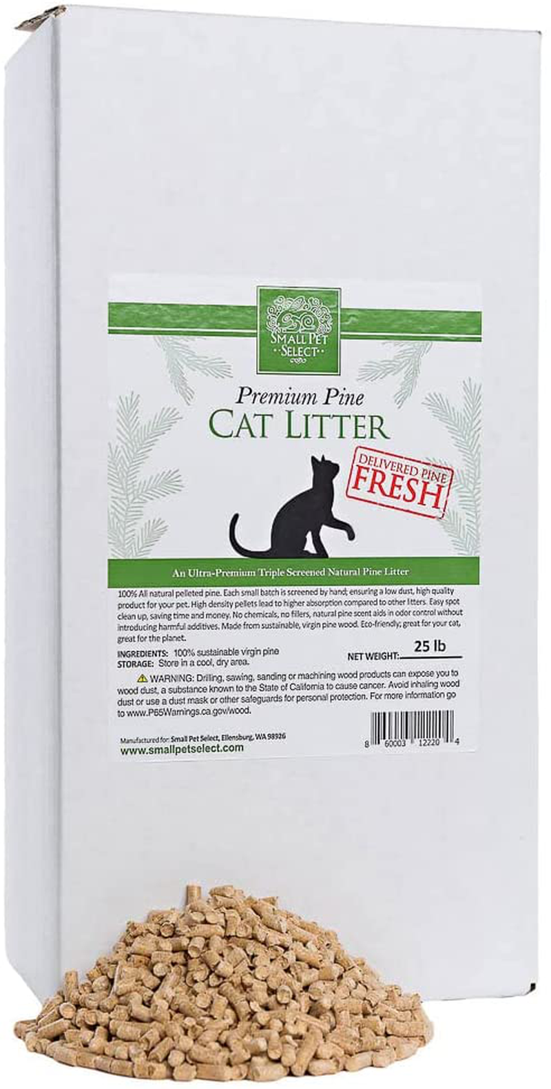 Small Pet Select - Premium Pine Pelleted Cat Litter 25Lb