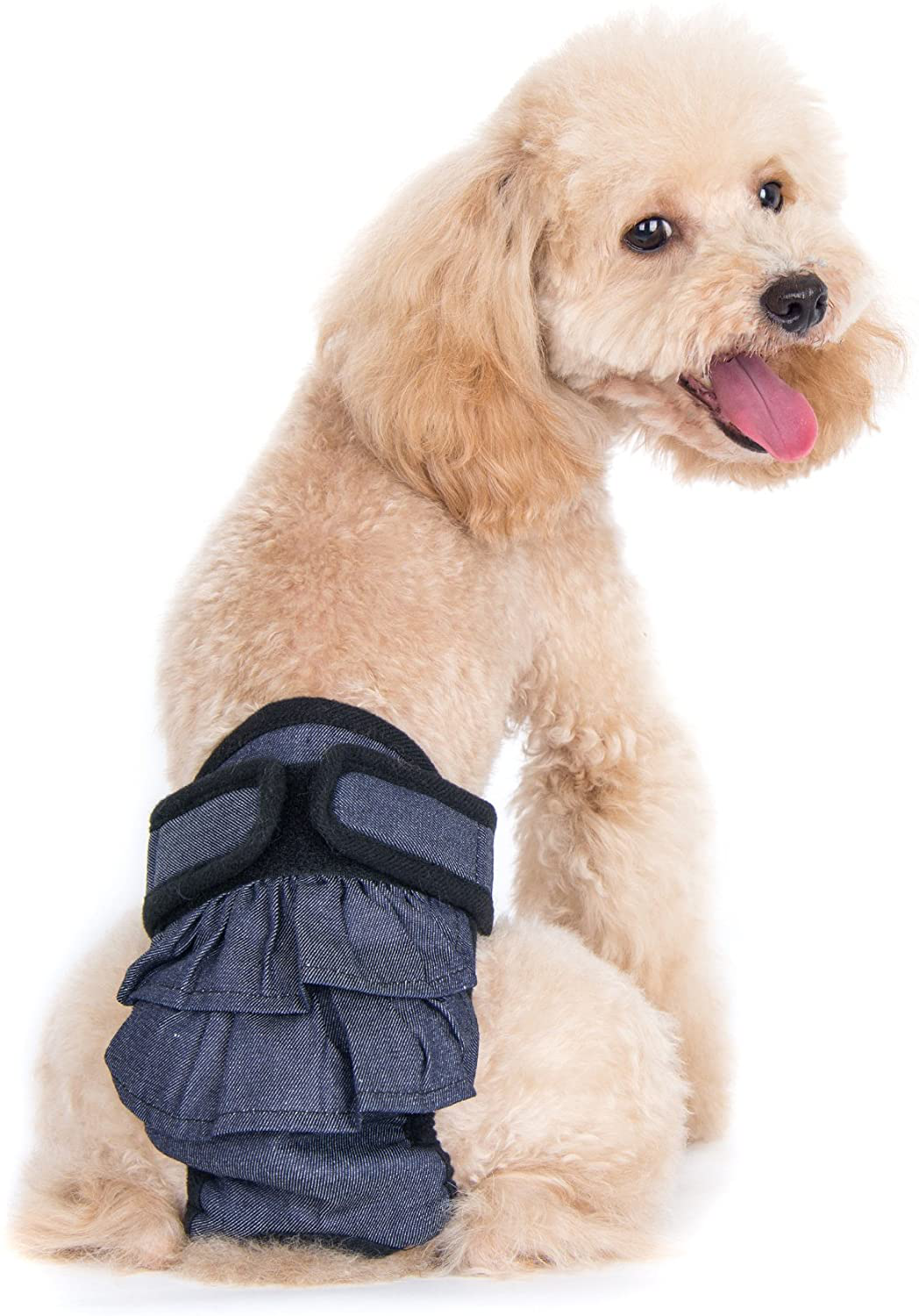 Alfie Pet - Maxine Diaper Dog Sanitary Pantie Animals & Pet Supplies > Pet Supplies > Dog Supplies > Dog Diaper Pads & Liners Alfie Single - Denim XX-Large (Pack of 1) 