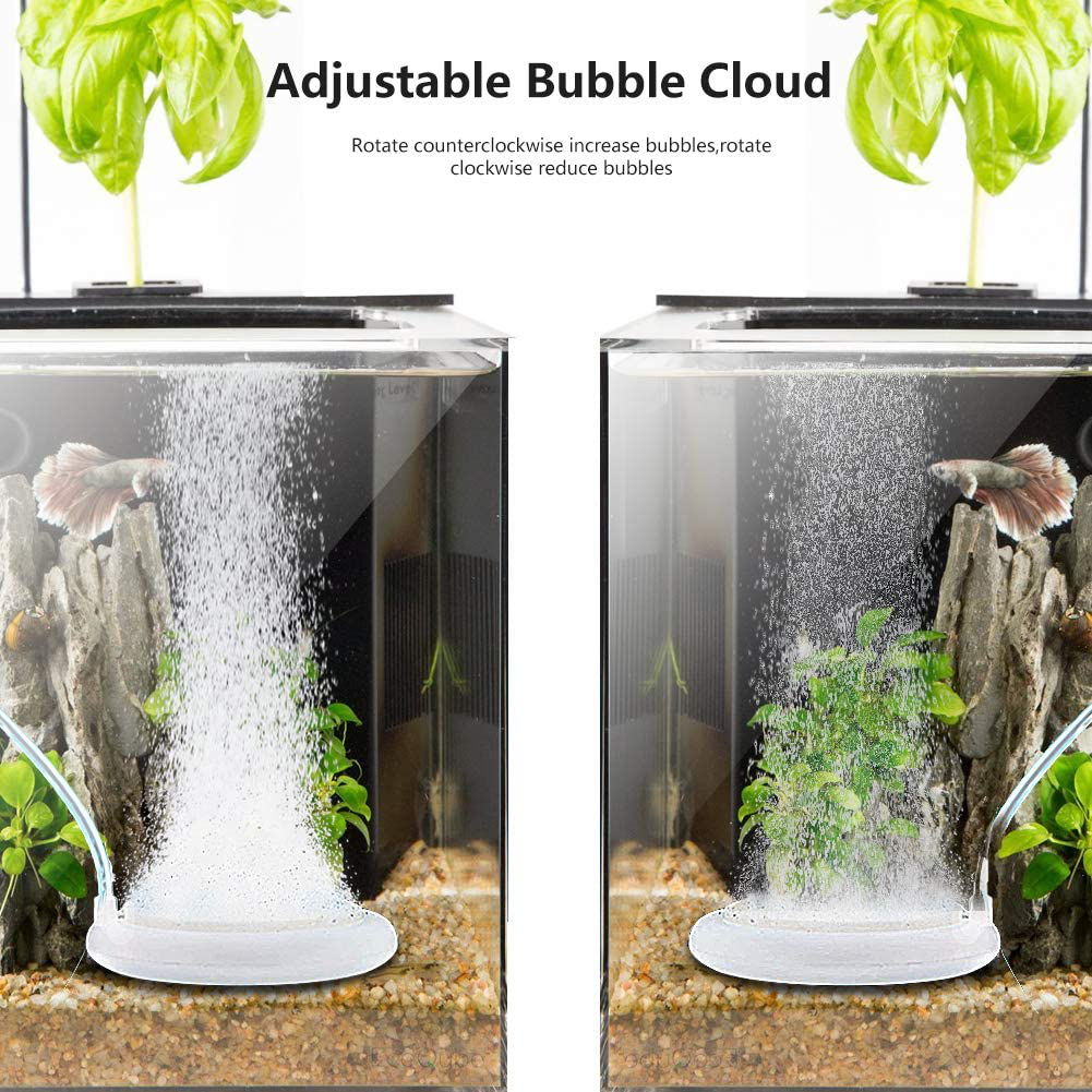 Ectenx Air Stone Bubble for Aquarium, Air-Stone Hydroponics Oxygen Diffuser, Air Stones Kit Disc with Control Valve/Suction Cup for Fish Tank (2 Inch) Animals & Pet Supplies > Pet Supplies > Fish Supplies > Aquarium Air Stones & Diffusers ECtENX   