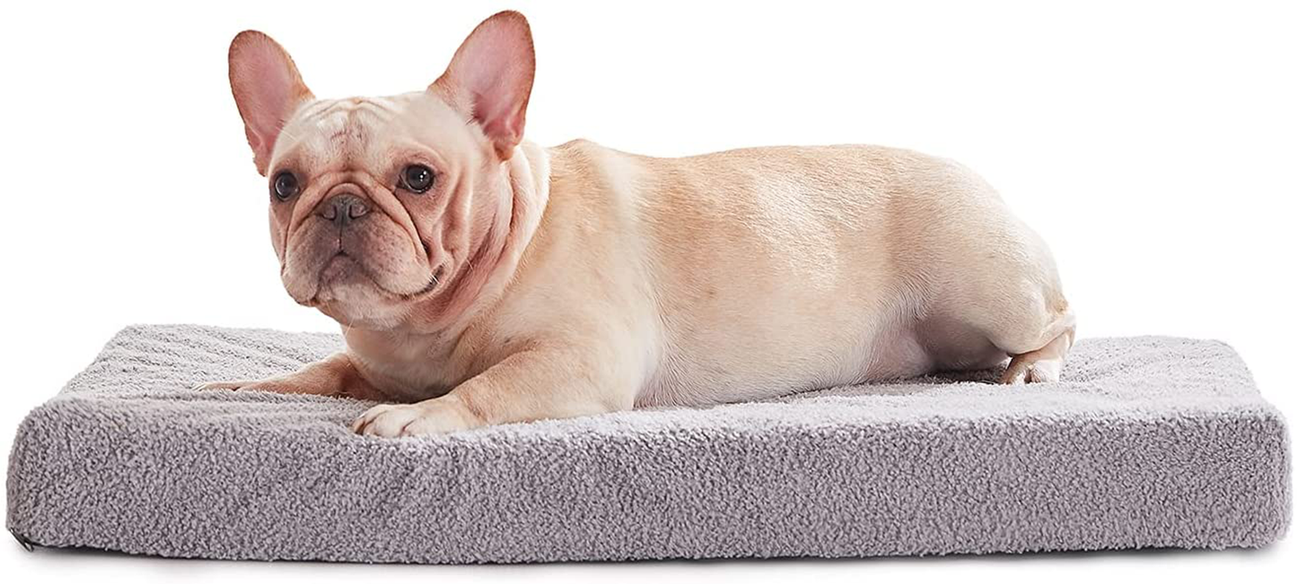 WATANIYA PET Memory Foam Orthopedic Large Dog Bed, Washable Dog Bed for Crate with Cooling Gel Mattress, Waterproof Liner and Plush Removable Cover for Medium Extra Large Jumbo Dogs Animals & Pet Supplies > Pet Supplies > Dog Supplies > Dog Beds Shenzhen lechen times Culture Communication Co., L Medium ( 29’’x 18’’x 3’’)  