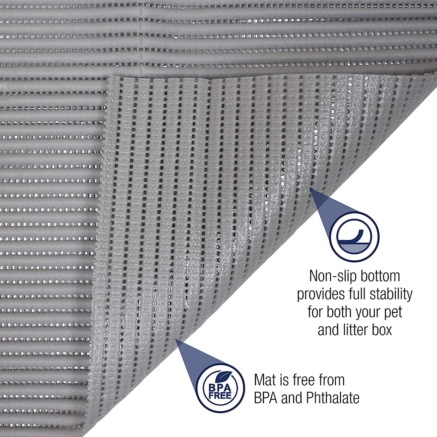Fresh Kitty Durable XL Jumbo Foam Litter Mat – Phthalate and BPA Free, Water Resistant, Traps Litter from Box, Scatter Control, Easy Clean Mats – Gray, Model Number: 9051 Animals & Pet Supplies > Pet Supplies > Cat Supplies > Cat Litter Box Mats Fresh Kitty   