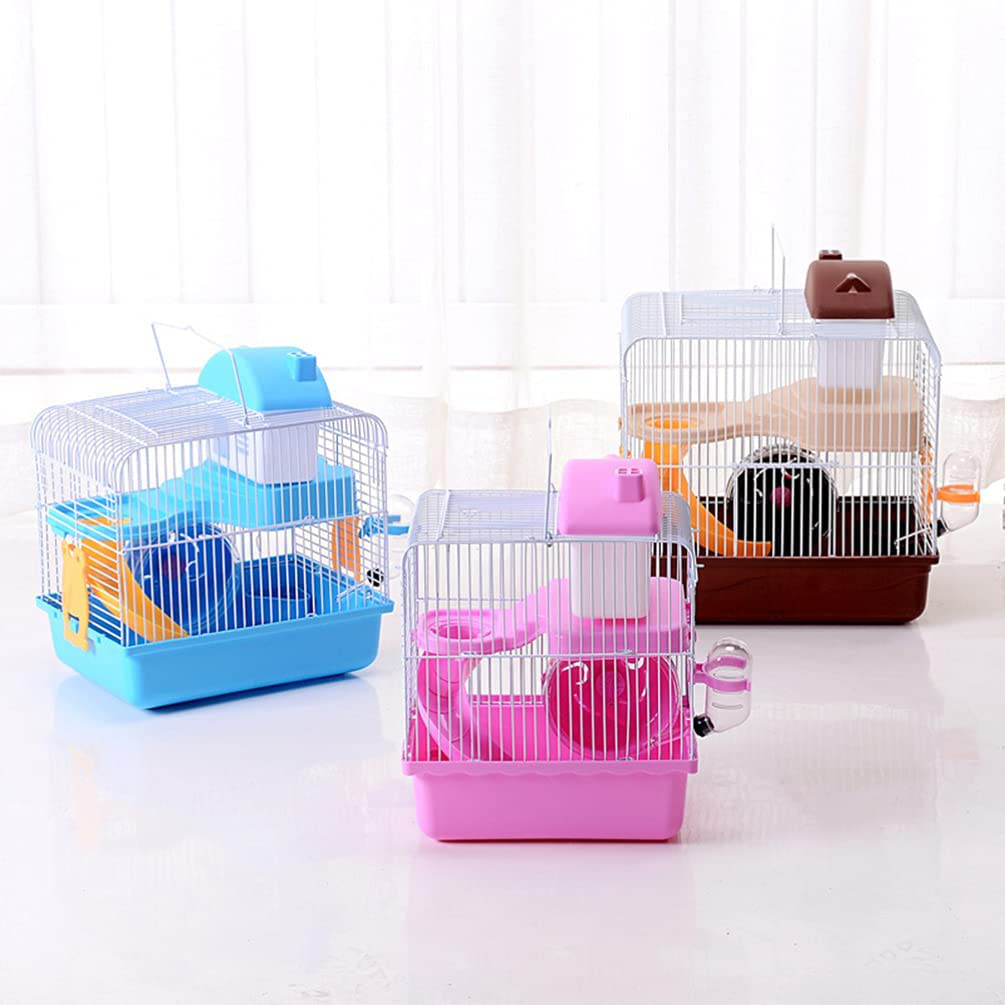 VOSAREA Hamster Cage Gerbil Haven Habitat Small Animal Cage Includes Play Slide Exercise Wheel Hamster Hide- Out Water Bottle (Light Blue) Animals & Pet Supplies > Pet Supplies > Small Animal Supplies > Small Animal Habitats & Cages VOSAREA   