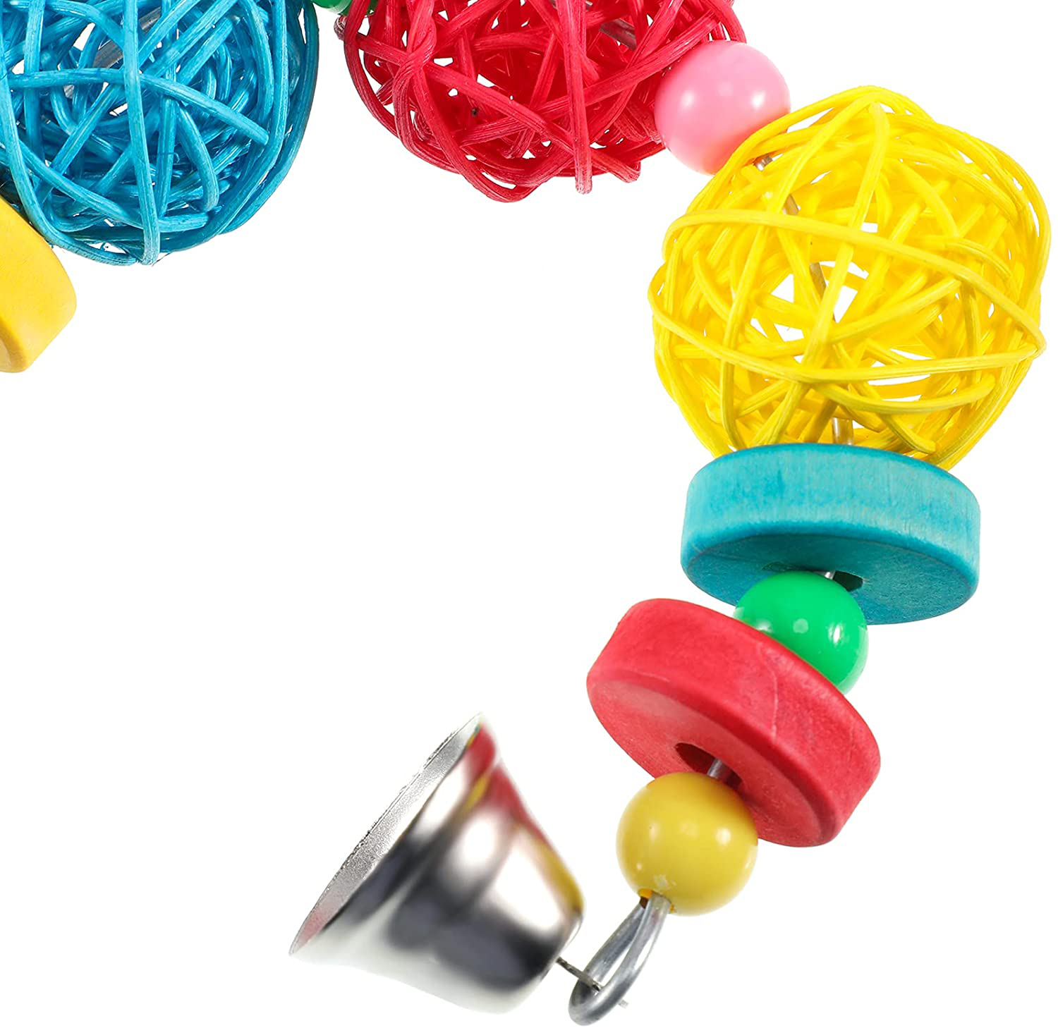 Skylety 3 Pieces Parrot Toys Include Bird Swing Ladders Bird Spiral Rope Perch Hanging Bell Rattan Balls Parrot Climbing Standing Chewing Toys for Small Parakeets Cockatiels Lovebirds Conures Animals & Pet Supplies > Pet Supplies > Bird Supplies > Bird Ladders & Perches Skylety   