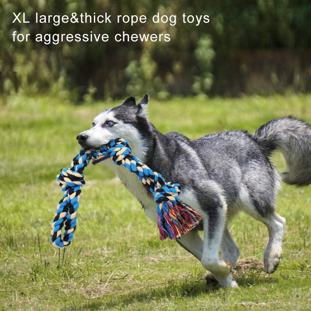 MLCINI Dog Toys Plush Dog Squeaky Toys Rope Dog Toy Dog Chew Toys Dog Toys for Medium Large Small Dogs Puppy Toys Dog Ball Dog Gift Set Dog Toy Pack Durable and Interactive Dog Toys