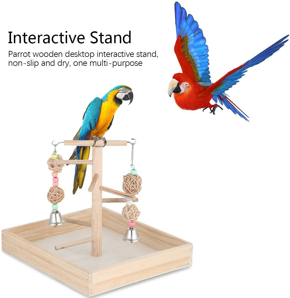 DAYOLY Parrots Playstand Bird Playground Wooden Perches Bird Claw Play Stand Gym Playpen Ladder for Parakeet Cockatoo Cockatiel Canaries Cage Accessories Training Toy Animals & Pet Supplies > Pet Supplies > Bird Supplies > Bird Gyms & Playstands DAYOLY   