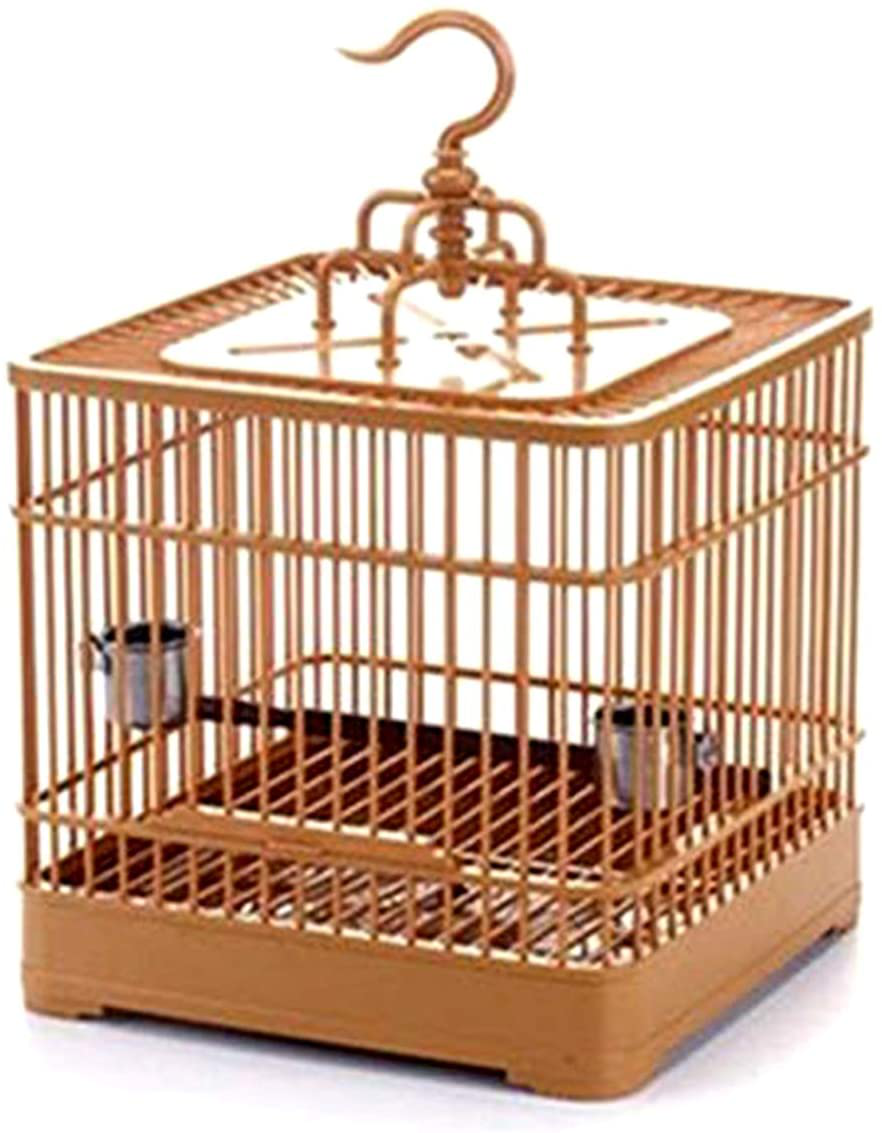 Rehomy Hanging Bird Cage with Feeder, Plastic round Birdcages House Bird Carrier for Small Birds Parrot Parakeets Finches Cockatiels Animals & Pet Supplies > Pet Supplies > Bird Supplies > Bird Cages & Stands Rehomy Square  