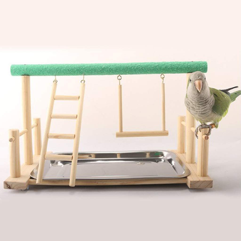 Flameer Wooden Parrot Playstand Perch Bird Play Stand Gym Cockatiel Ladder Climbing Toys Animals & Pet Supplies > Pet Supplies > Bird Supplies > Bird Gyms & Playstands Flameer   