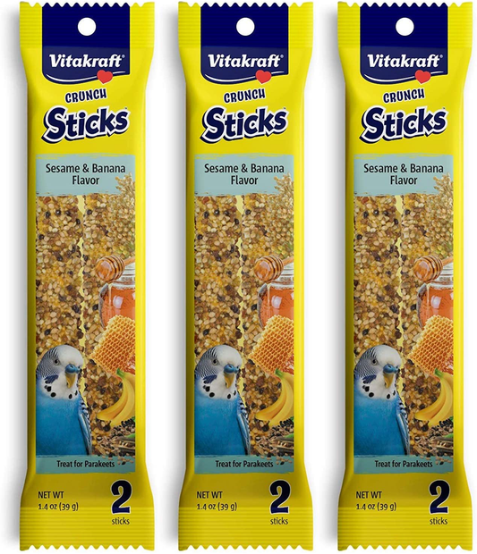 Vitakraft Banana Sticks Parakeet Treat - 2 Pack [Set of 3] Animals & Pet Supplies > Pet Supplies > Bird Supplies > Bird Treats Vitakraft   