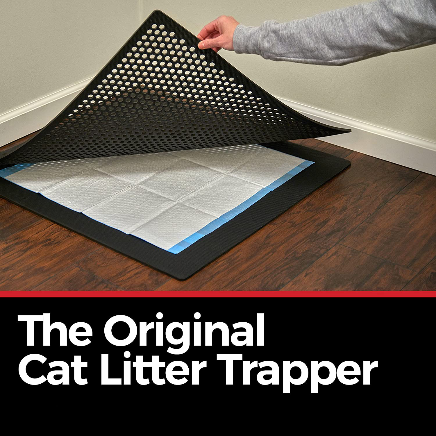 Iprimio Jumbo Cat Litter Trapper Mat – 29”X27” Mat Traps and Catches Litter through Large Holes – Multi-Layer Bottom Repels Urine – Suitable for Messy Cats Animals & Pet Supplies > Pet Supplies > Cat Supplies > Cat Litter Box Mats iPrimio   