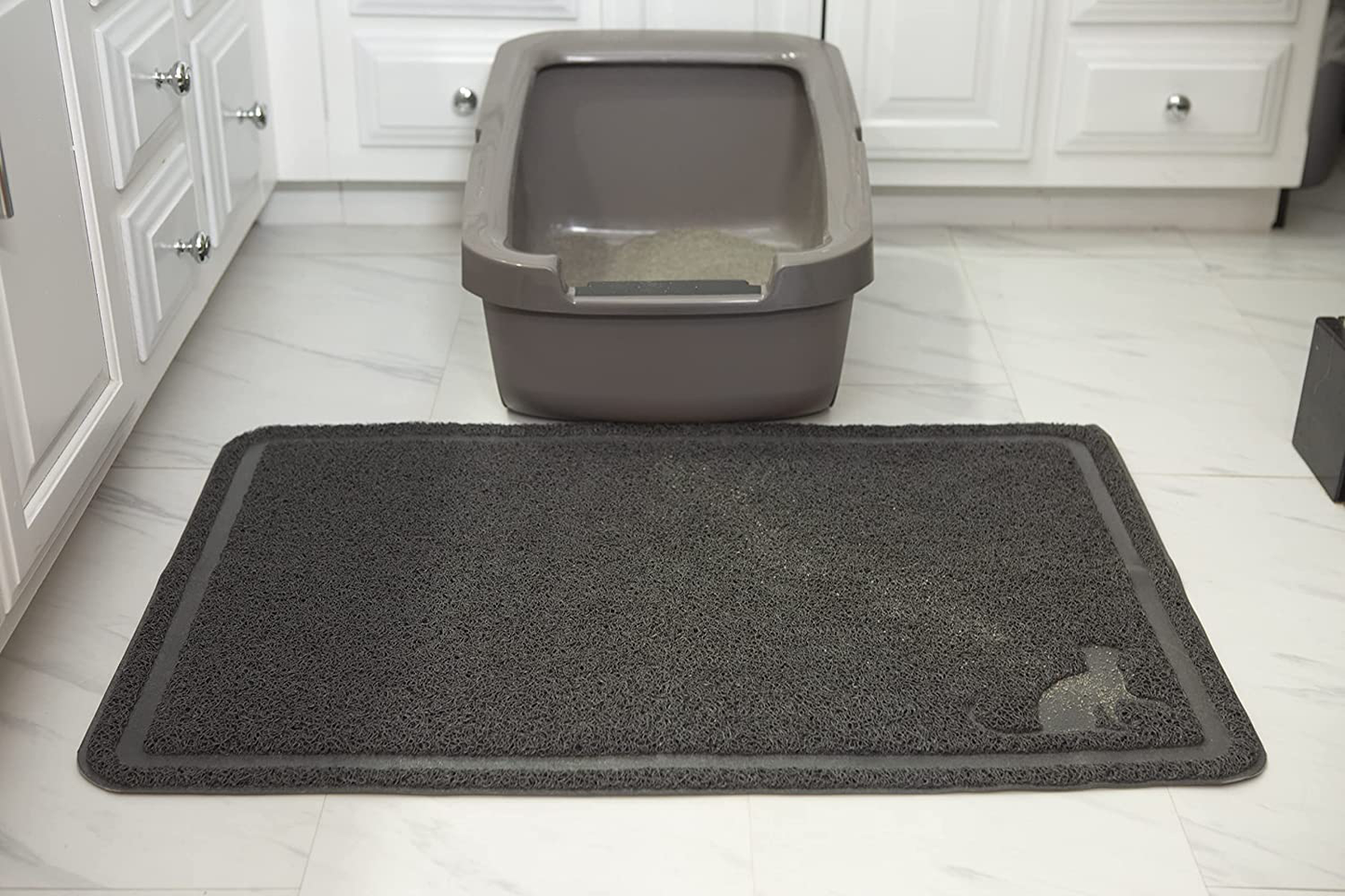 Caldwell'S Large Cat Litter Mat Durable Litter Box Mat Heavy Duty Waterproof anti Slip XL Kitty Litter Mat Cat Pad Easy Clean Scatter Control Pet Food Bowl Mat Soft on Paws Urine Proof Animals & Pet Supplies > Pet Supplies > Cat Supplies > Cat Litter Box Mats Caldwell's Pet Supply Co.   