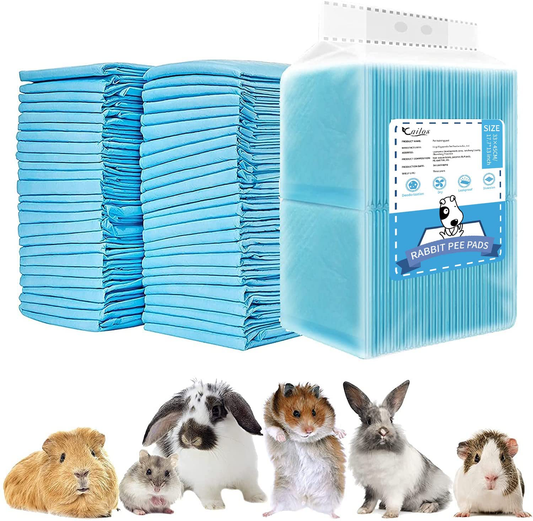 CAILOS Rabbit Pee Pads, Disposable Super Absorbent Diaper, Pet Toilet/Potty Training Pads for Guinea Pigs, Hedgehog, Hamsters, Chinchillas, Cats, and Other Small Animals Animals & Pet Supplies > Pet Supplies > Dog Supplies > Dog Diaper Pads & Liners CAILOS 33×45CM-100 Counts  
