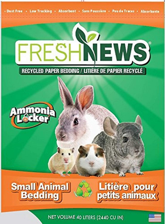 Fresh News Recycled Paper Bedding, Small Animal Bedding Animals & Pet Supplies > Pet Supplies > Small Animal Supplies > Small Animal Bedding Fresh News Paper Cat Litter 40 Liters Bedding  