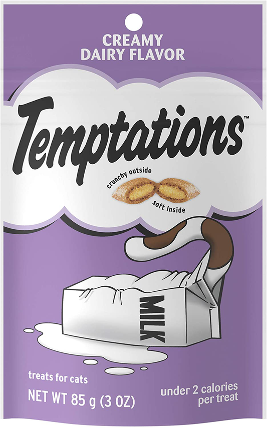 TEMPTATIONS Classic Crunchy and Soft Cat Treats, 3 Oz. (12 Packs and Single Packs)