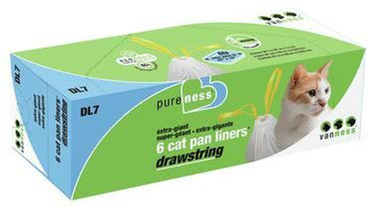Van Ness Drawstring Cat Pan Liners, Extra-Giant, Box of 6 Animals & Pet Supplies > Pet Supplies > Cat Supplies > Cat Litter Box Liners Van Ness   