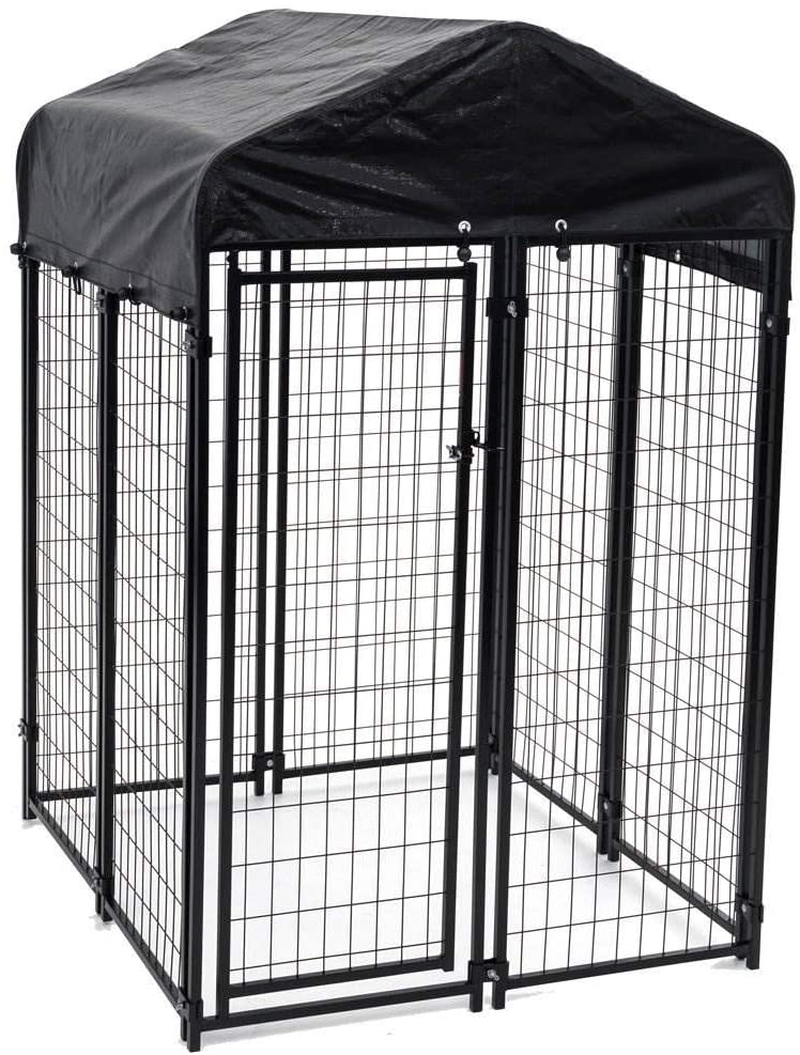 Lucky Dog Uptown 4 X 4 X 6 Foot Heavy Duty Outdoor Covered Dog Kennel (2 Pack)
