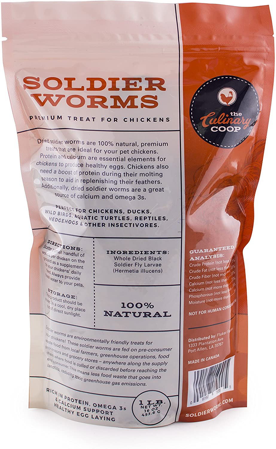 Fluker'S Culinary Coop Soldier Worms Premium Treats for Chickens Animals & Pet Supplies > Pet Supplies > Bird Supplies > Bird Treats Fluker's   