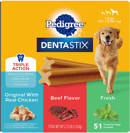 Pedigree DENTASTIX Treats for Large Dogs, 30+ Lbs. Multiple Flavors Animals & Pet Supplies > Pet Supplies > Dog Supplies > Dog Treats Pedigree   