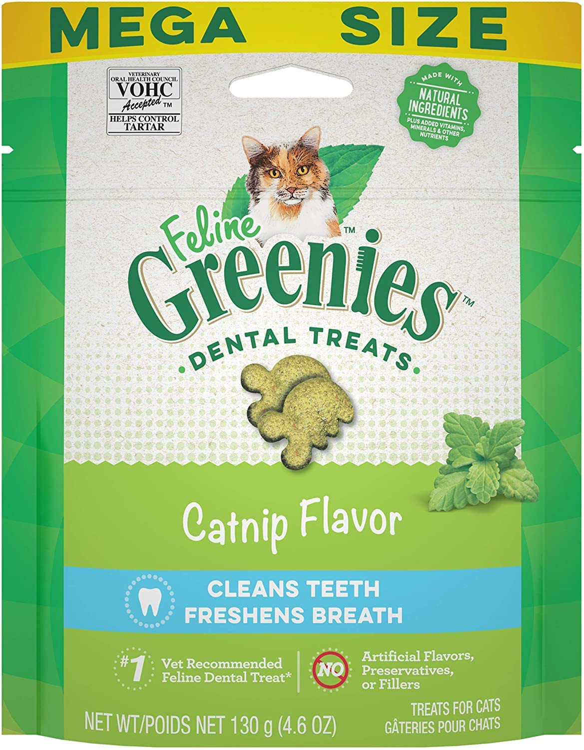 Greenies (4 Pack Feline Dental Cat Treat Variety Bundle 4 Flavors - 4.6Oz Each Bag, (1) Tempting Tuna, (1) Savory Salmon, (1) Oven Roasted Chicken, and (1) Catnip Flavor 10Ct Pet Wipes Animals & Pet Supplies > Pet Supplies > Cat Supplies > Cat Treats Greenies   