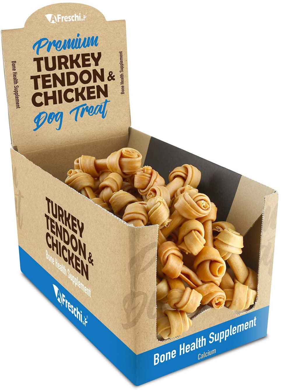 Afreschi Turkey Tendon for Dogs, Premium All-Natural, Hypoallergenic, Dog Chew Treat, Easy to Digest, Alternative to Rawhide, Ingredient Sourced from USA, (Small) Animals & Pet Supplies > Pet Supplies > Dog Supplies > Dog Treats A Freschi srl for Senior Dog (Calcium) Box Of 40 Units 