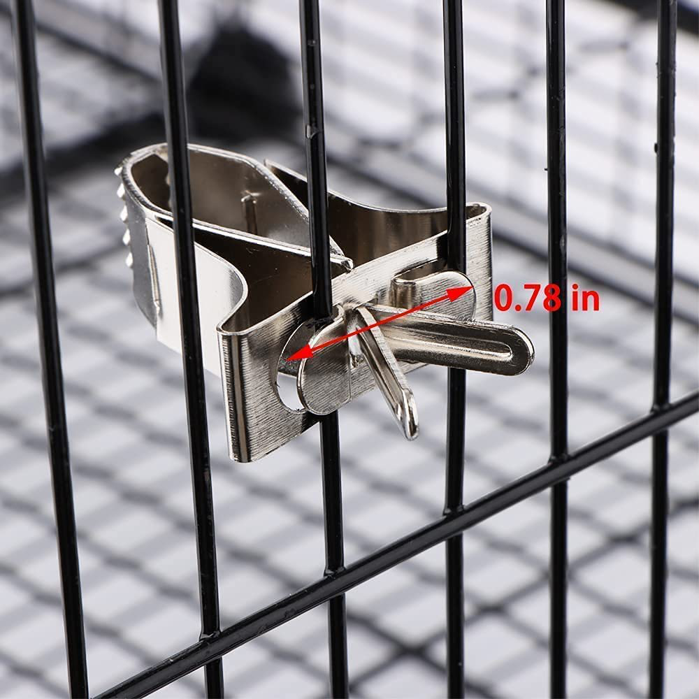 Small Animal Feeding Clip Is Suitable for Parrots, Eagles, Hamsters, Rabbits and Other Birds to Prevent Fingers from Being Pecked (8 Birdcage Fruit and Vegetable Clips + 2 Birdcage Locks) Animals & Pet Supplies > Pet Supplies > Bird Supplies > Bird Cage Accessories zhuomingjia   