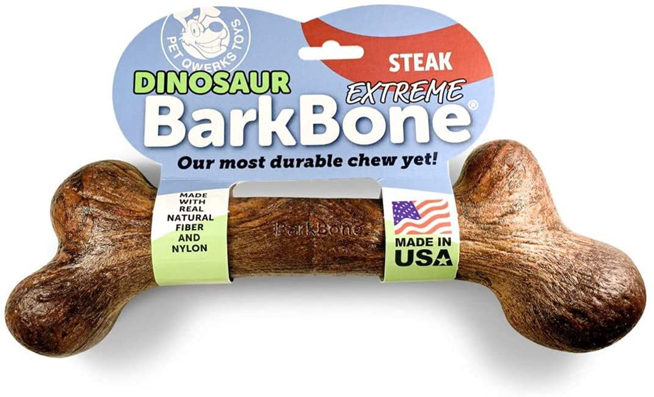 Pet Qwerks Extreme Dinosaur Barkbone Dog Chew Toy Animals & Pet Supplies > Pet Supplies > Dog Supplies > Dog Toys Pet Qwerks Steak Large 