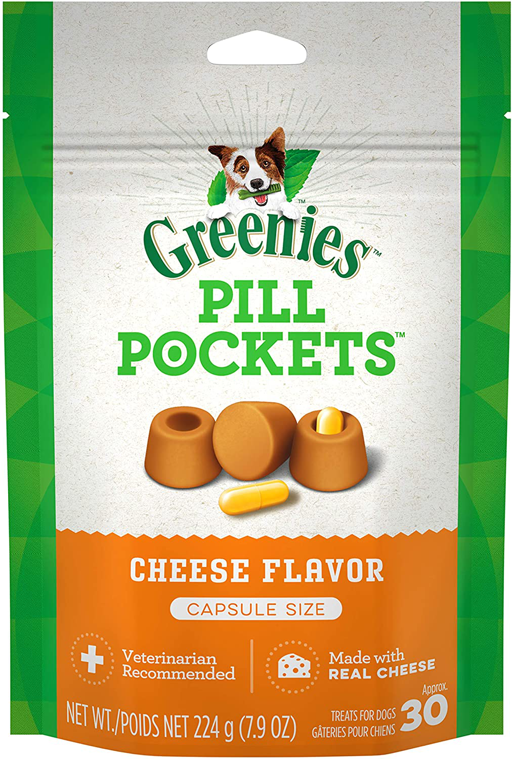 Greenies Pill Pockets Natural Dog Treats, Capsule Size, Cheese Flavor Animals & Pet Supplies > Pet Supplies > Dog Supplies > Dog Treats Greenies 7.9 Ounce.  