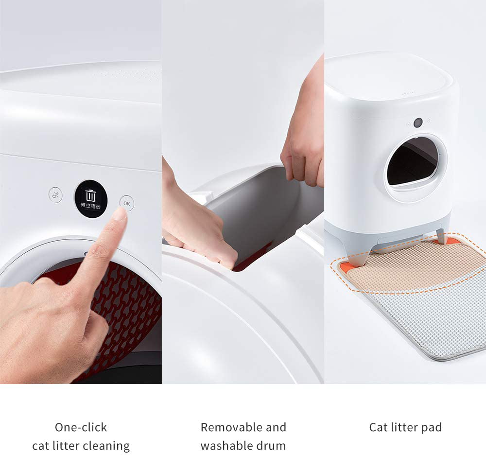 PETKIT Pura X Self-Cleaning Cat Litter Box, No Scooping Automatic Cat Litter Box Fr Multiple Cats, Xsecure/Odor Removal/App Control Automatic Cat Littler Box with Mat Animals & Pet Supplies > Pet Supplies > Cat Supplies > Cat Furniture PETKIT   