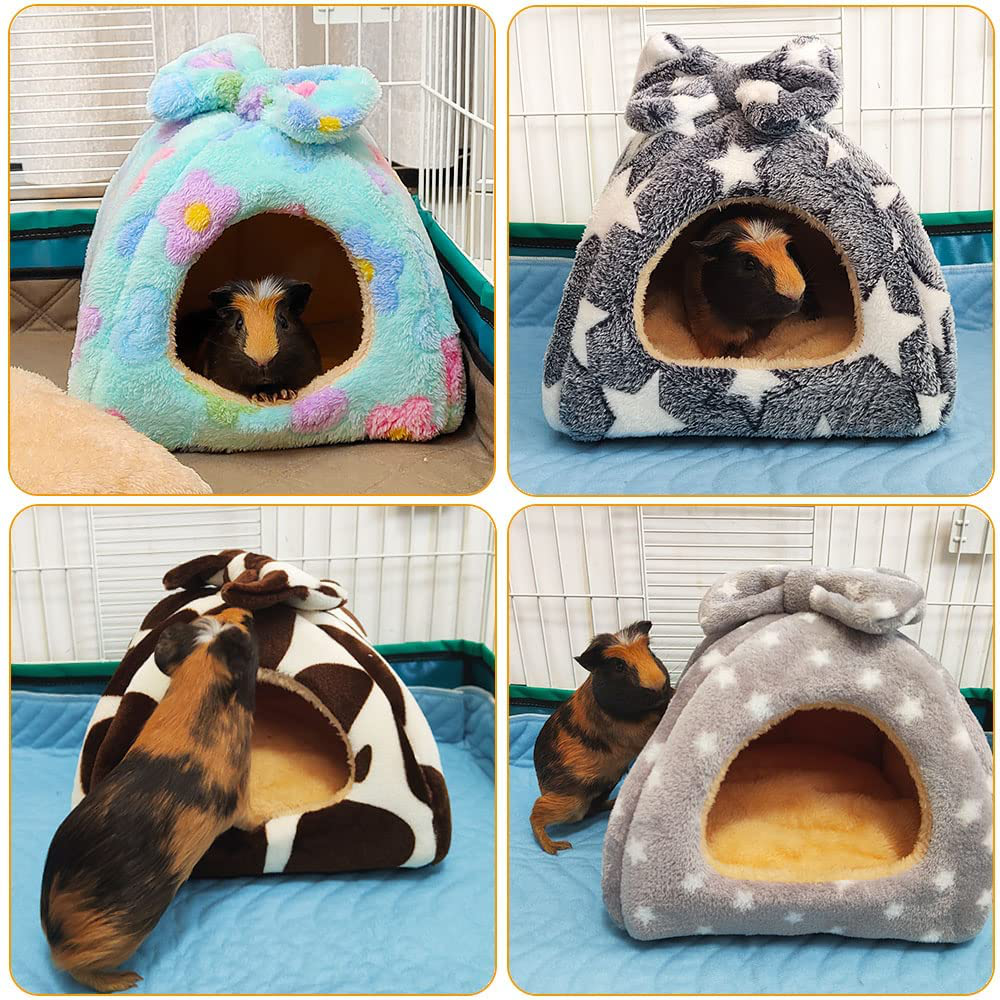 GINIDEAR Guinea Pig Bed, Guinea Pig Hideout House Accessories Warm Bed for Small Animals Hamsters Chinchillas Dwarf Bunnies Hedgehogs. Animals & Pet Supplies > Pet Supplies > Small Animal Supplies > Small Animal Habitat Accessories GINIDEAR   