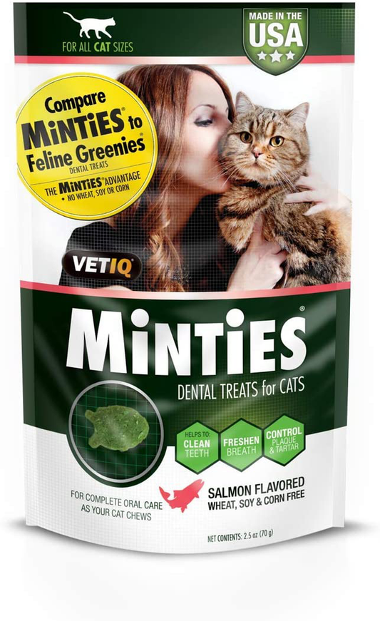 Minties Dental Cat Treats 2.5 Oz Animals & Pet Supplies > Pet Supplies > Cat Supplies > Cat Treats VetIQ Salmon  