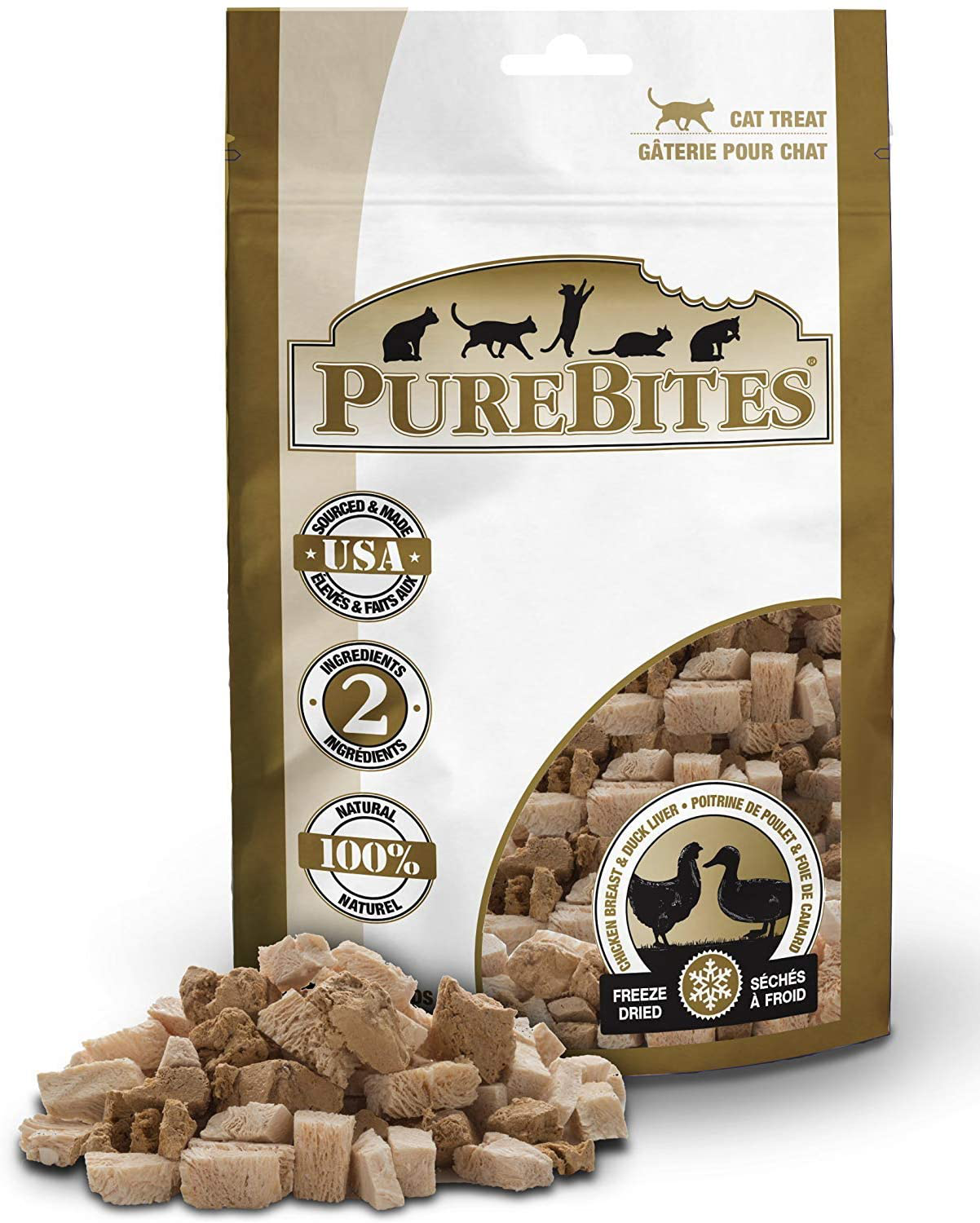 Purebites Chicken Breast & Duck Liver Freeze Dried Cat Treats (5 Pack) Animals & Pet Supplies > Pet Supplies > Cat Supplies > Cat Treats PureBites   