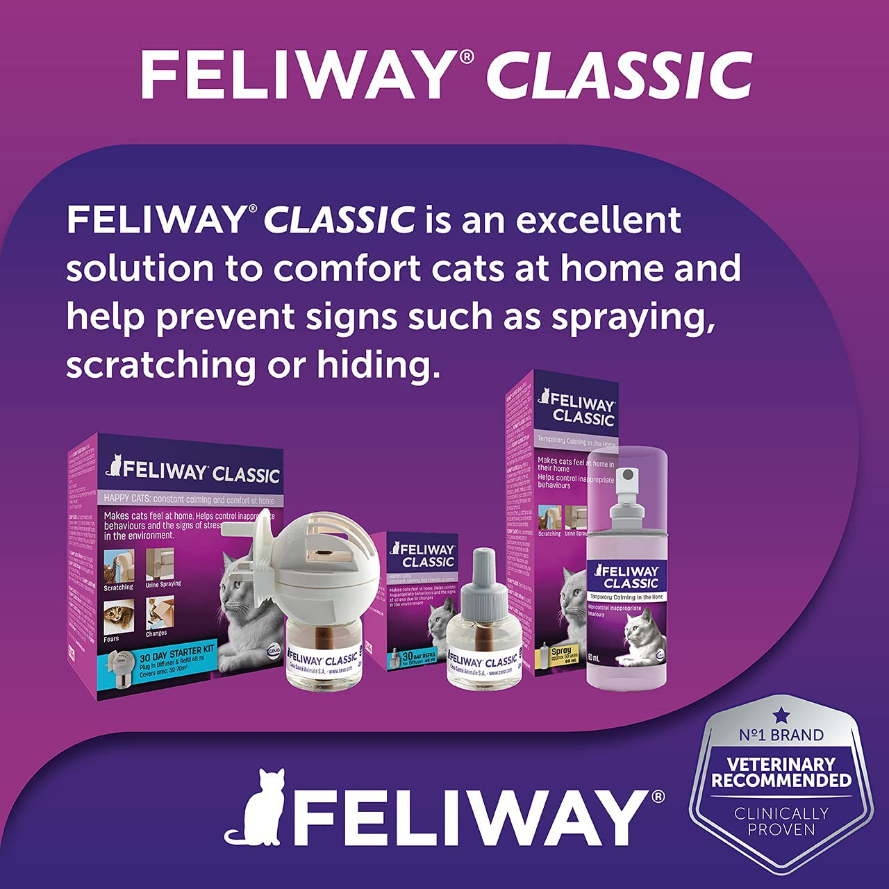 FELIWAY Classic Calming Diffuser Refill Animals & Pet Supplies > Pet Supplies > Bird Supplies > Bird Treats FELIWAY   