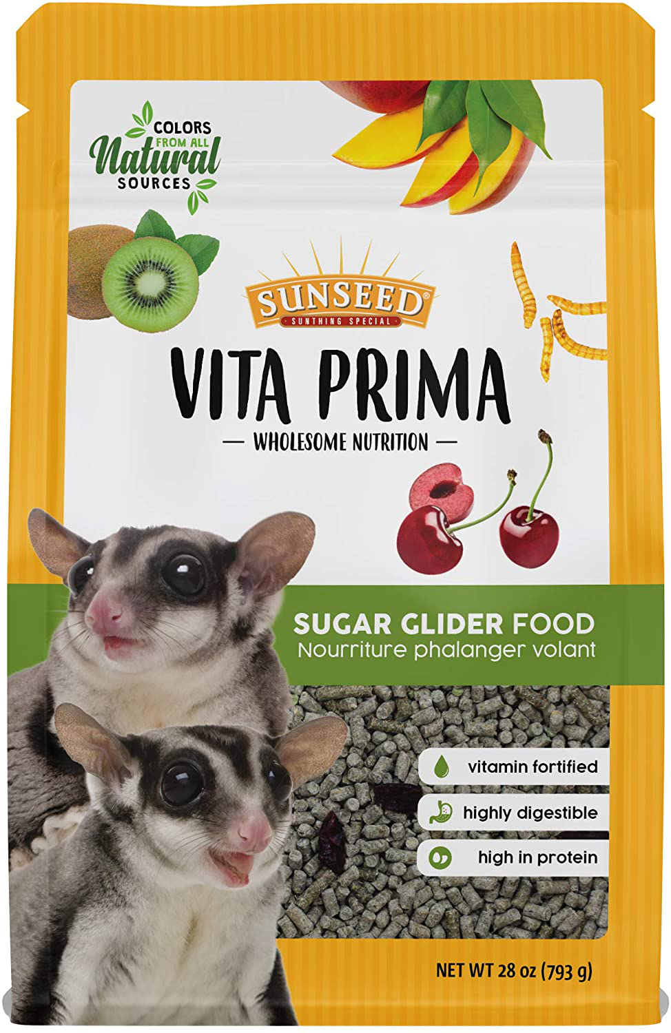 Sunseed Vita Prima Wholesome Nutrition Sugar Glider Food, 1.75 LBS Animals & Pet Supplies > Pet Supplies > Small Animal Supplies > Small Animal Food Sunseed   