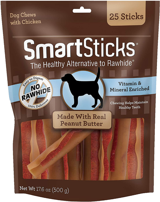 Smartbones Smartsticks, Treat Your Dog to a Rawhide-Free Chew Made with Real Meat and Vegetables Animals & Pet Supplies > Pet Supplies > Dog Supplies > Dog Treats TETE7   