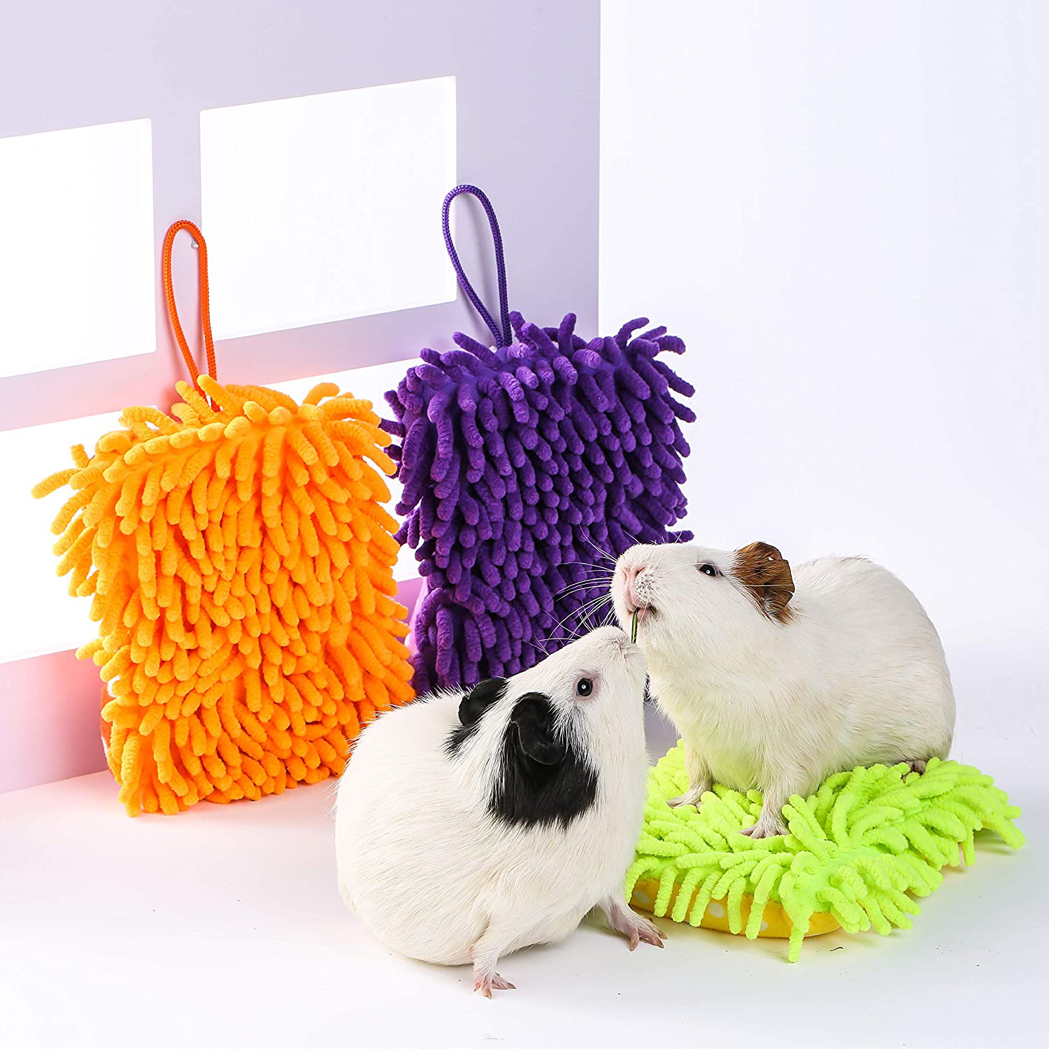 Janyoo Guinea Pig Bed Accessories for Cage Pads Set Soft Cushions Supplies Pack Cute Pillow Mat for Small Animal Girls Boys